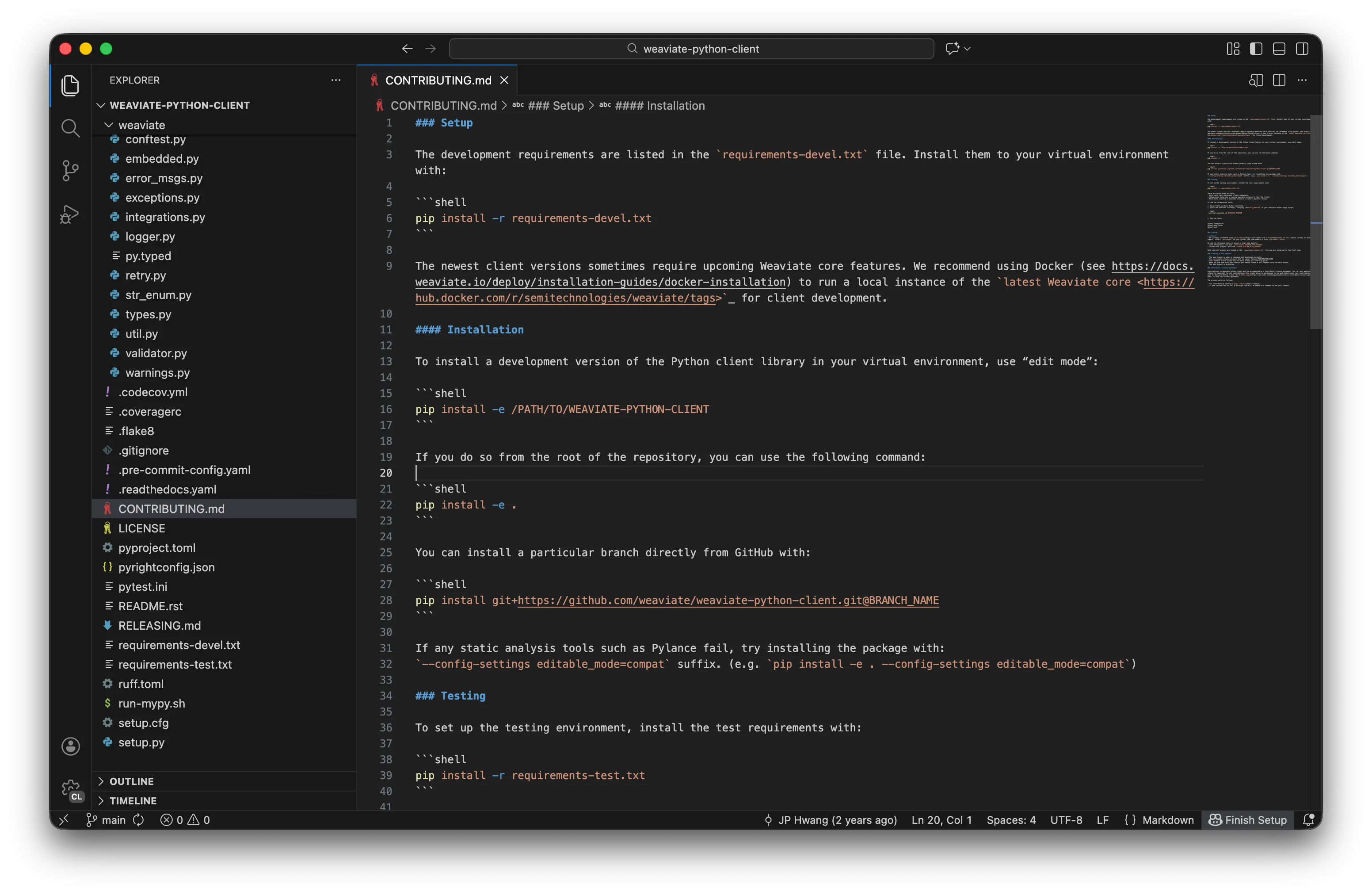 VSCode default UX