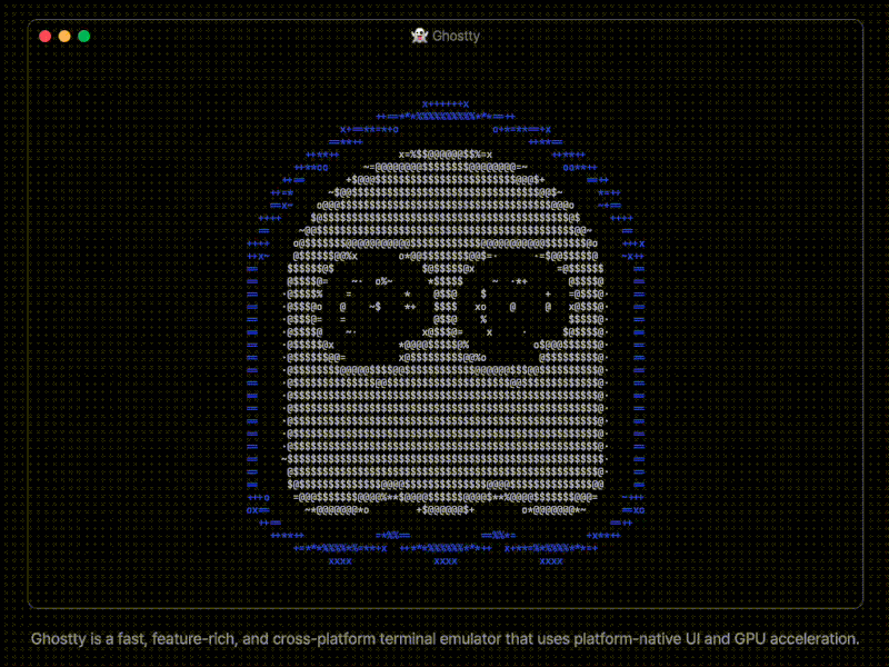 Ghostty animation